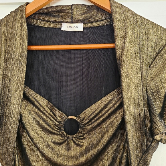 VINTAGE - Gold sparkle top - Picture 11 of 14